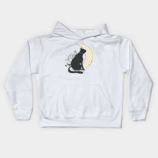 Moonlight cat Kids Hoodie